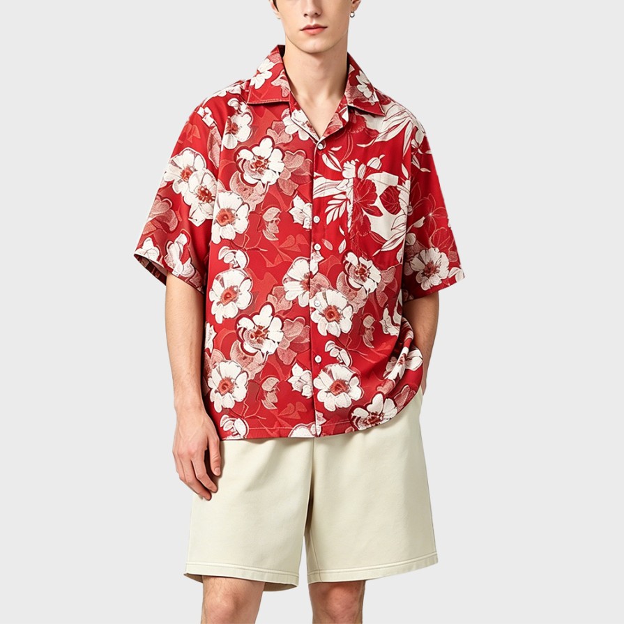 Tropical Plant Full Print Short Sleeve Shirt