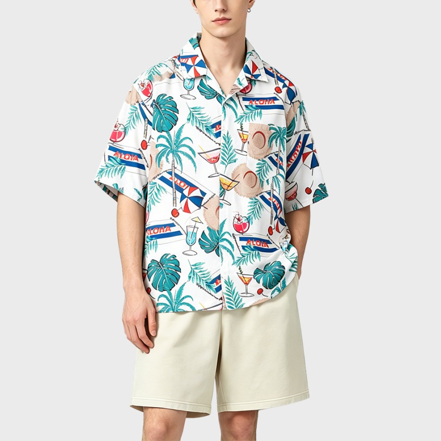 Loose Print Vacation Shirt