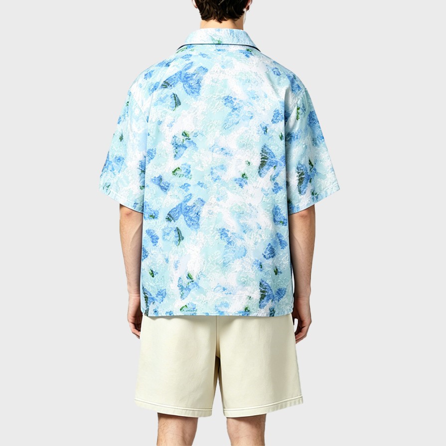 Floral Fringe Short Sleeve Loose Shirt