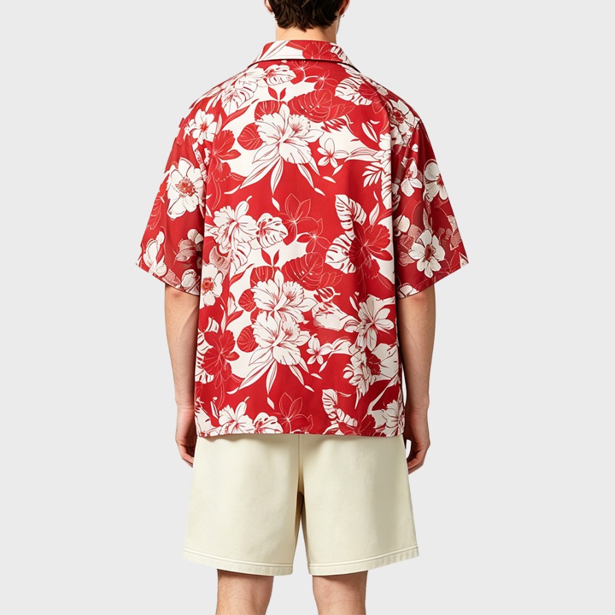 Tropical Plant Full Print Short Sleeve Shirt