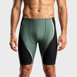 Minimalist Antibacterial Men's Knee-Length Swim Trunks