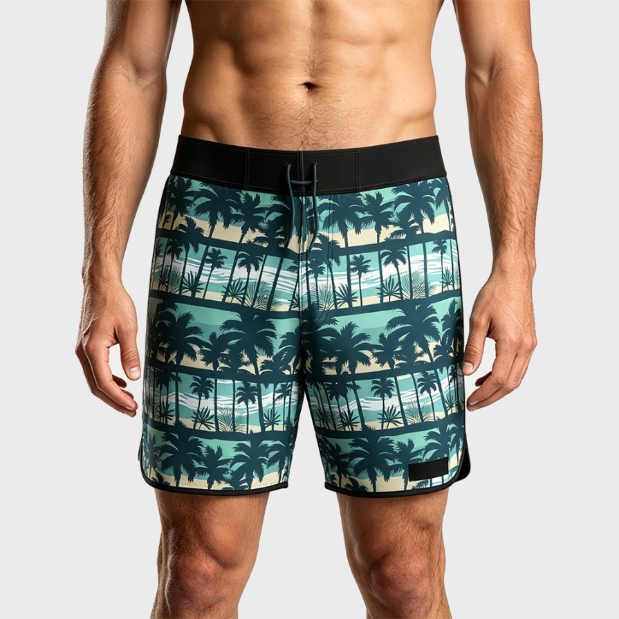 Men's Quick-Dry Printed Swim Trunks