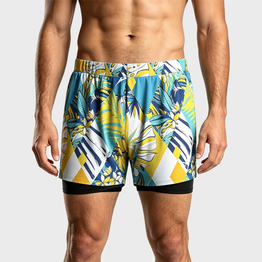 Double-Layer Heat Transfer Printed Sports Shorts