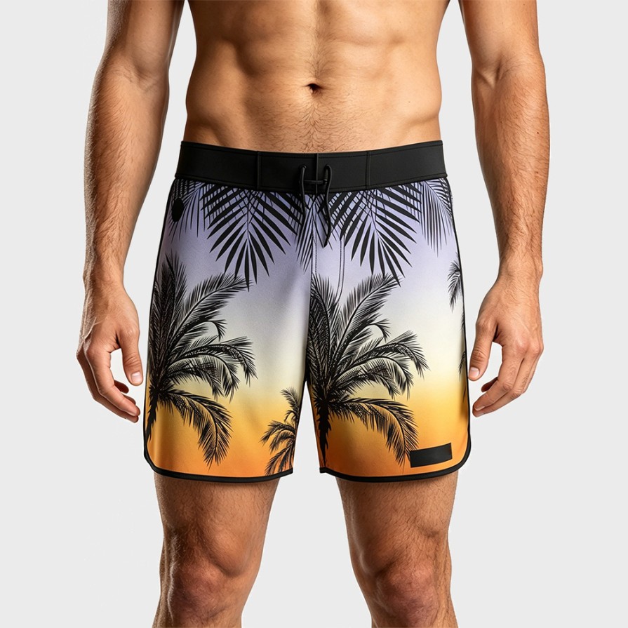Printed Quick-Dry Surf Shorts