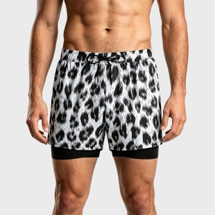 Double-Layer Anti-Embarrassment Quick-Dry Beach Swim Trunks