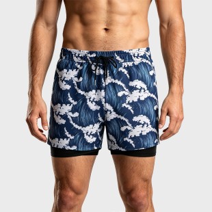 Men's Double-Layer Quick-Dry Anti-Embarrassment Swim Trunks