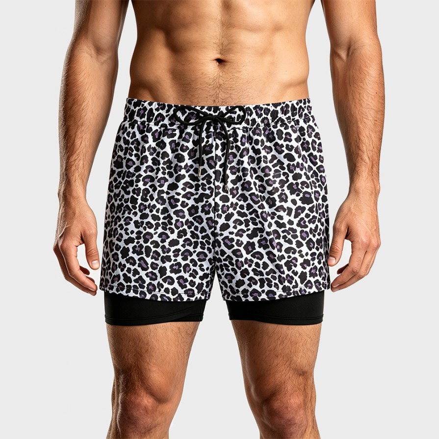 Double Liner Quick-Dry Surf Swim Trunks