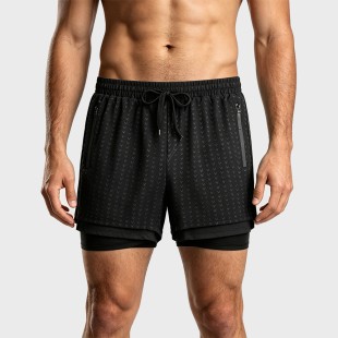 Double-Layer Anti-Embarrassment Swim Trunks