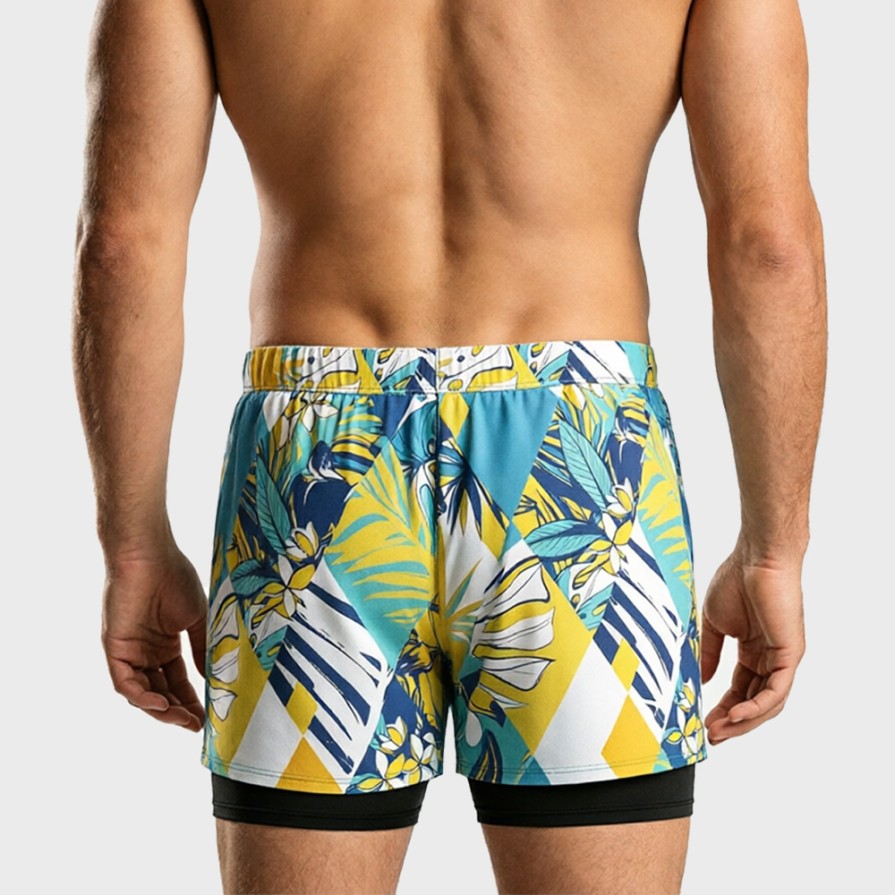 Double-Layer Heat Transfer Printed Sports Shorts