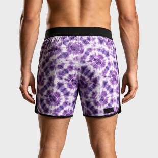 Quick-Dry Drawstring Print Beach Shorts
