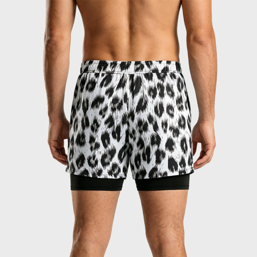 Double-Layer Anti-Embarrassment Quick-Dry Beach Swim Trunks
