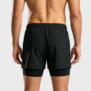 Loose-fitting plus-size double-layered swim trunks to prevent embarrassment