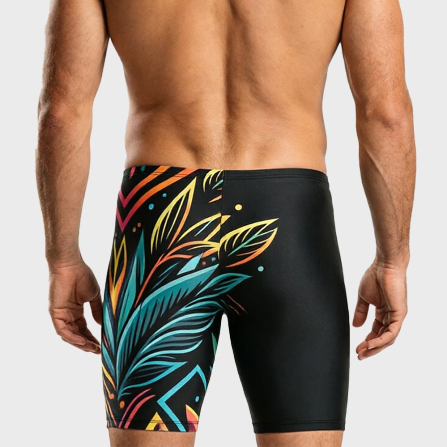 Men's Professional Chlorine-Resistant Compression Swim Trunks