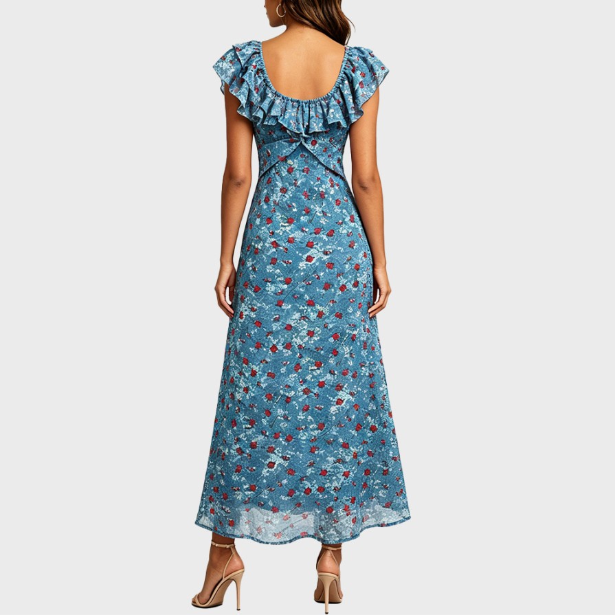 Waist-Cinching Vacation Maxi Dress