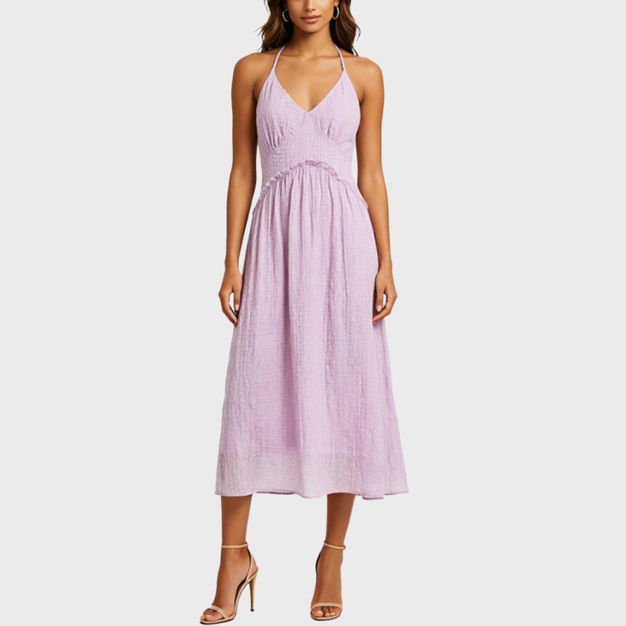 Pure Desire Style Waist-Cinching Backless Camisole Dress
