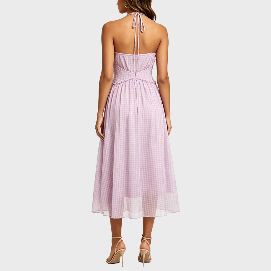 Pure Desire Style Waist-Cinching Backless Camisole Dress