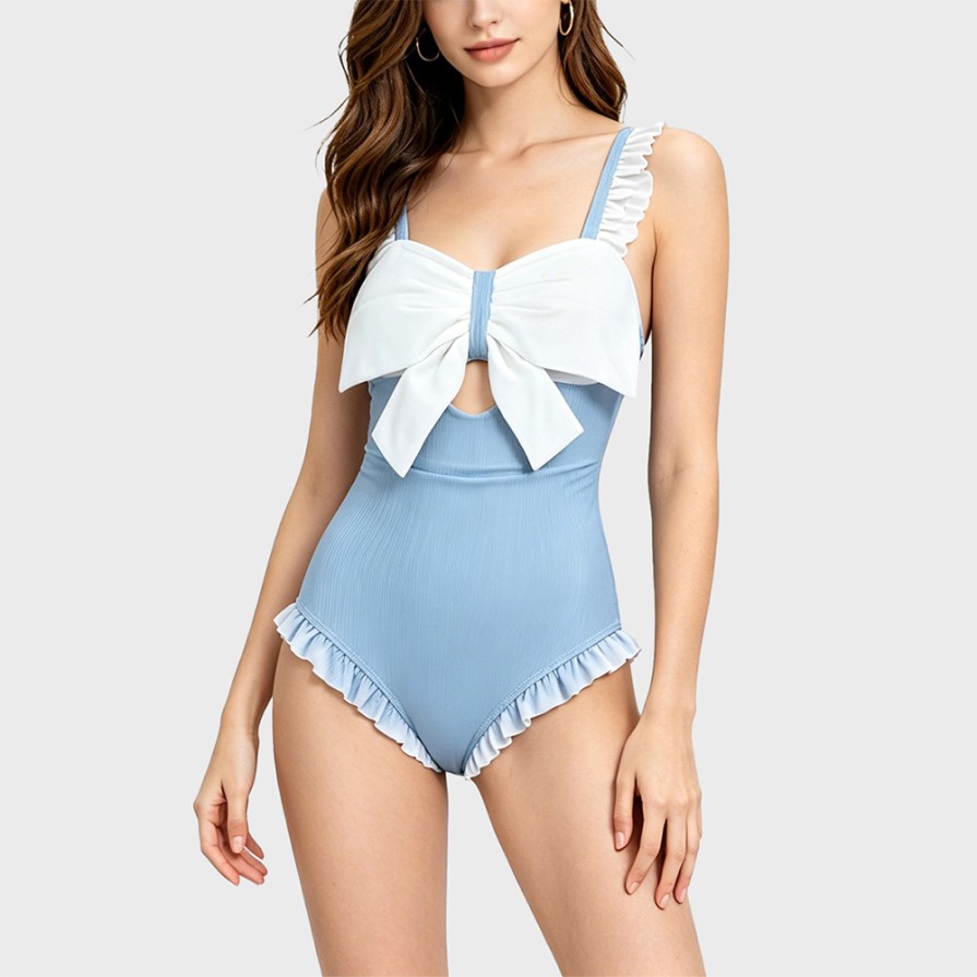 Fresh and Elegant Triangle One-Piece Swimsuit