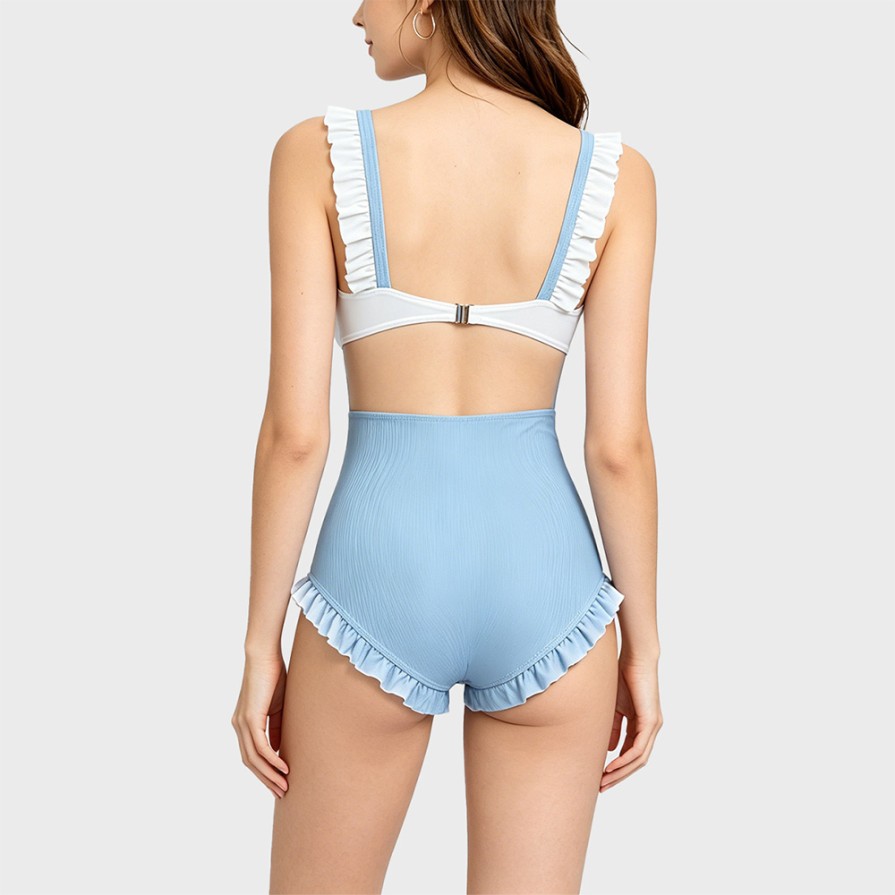 Fresh and Elegant Triangle One-Piece Swimsuit