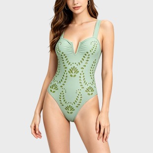 Retro Cutout One-Piece Swimsuit