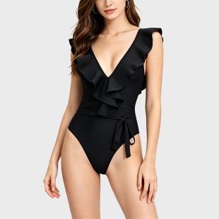 Backless Dress-Style One-Piece Swimsuit