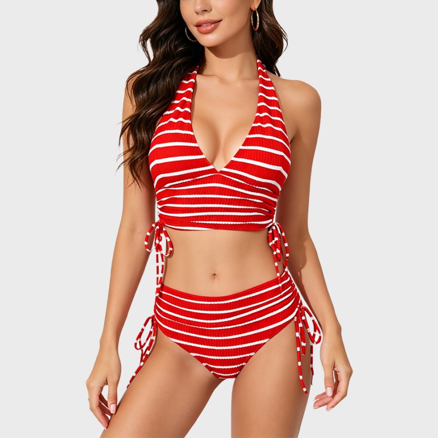 French Stripe Bikini Swimsuit