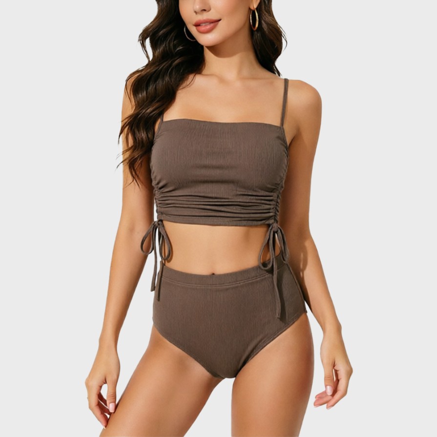 Tube Top Strap One-Piece Swimsuit