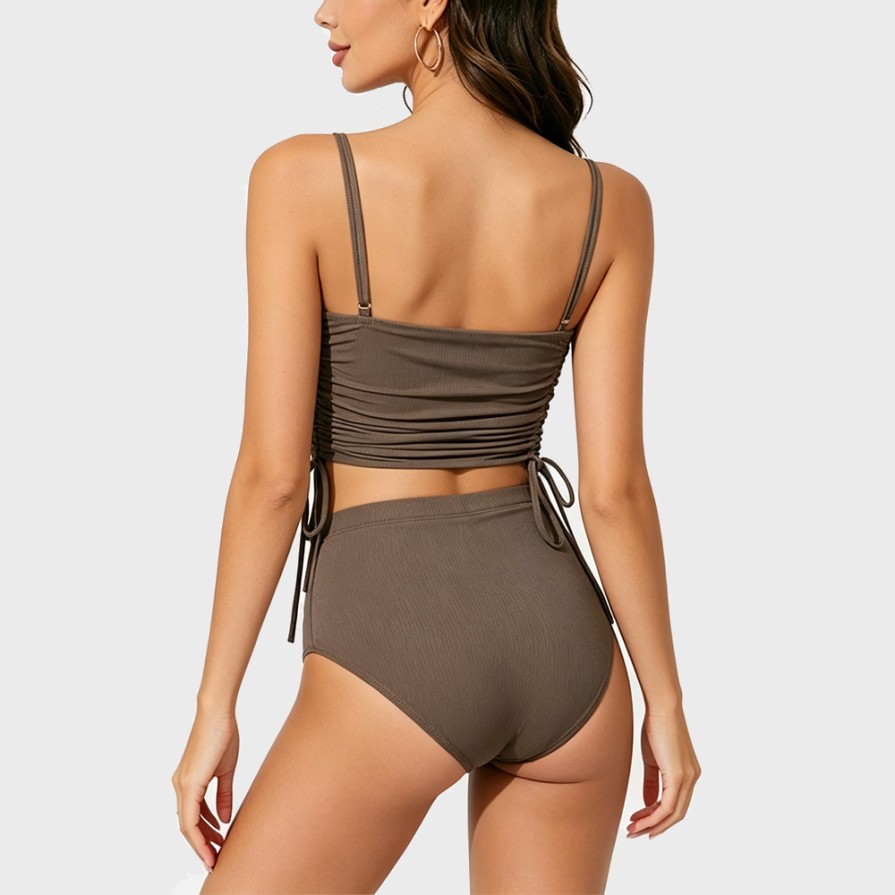Tube Top Strap One-Piece Swimsuit