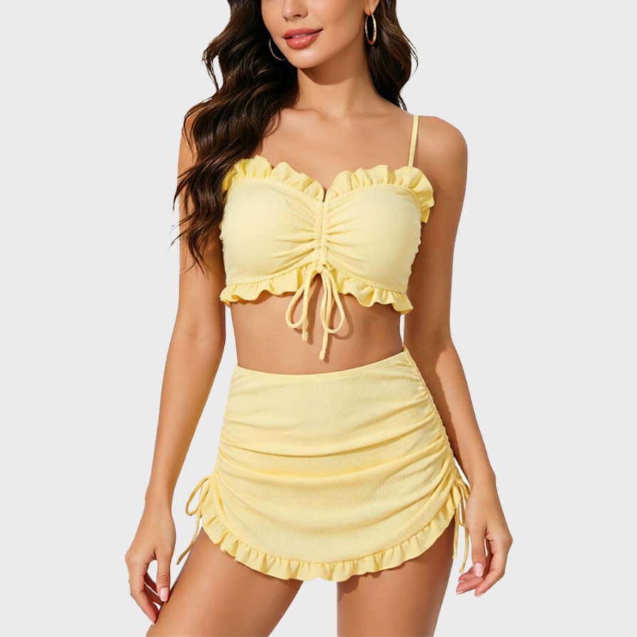 Skirt-style Separate Strap Swimsuit