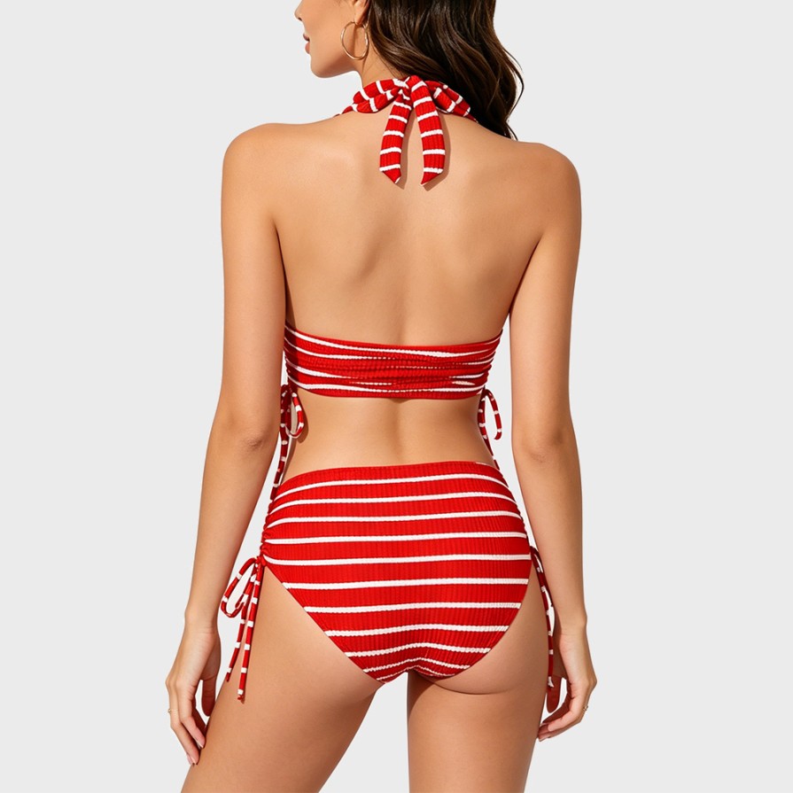 French Stripe Bikini Swimsuit