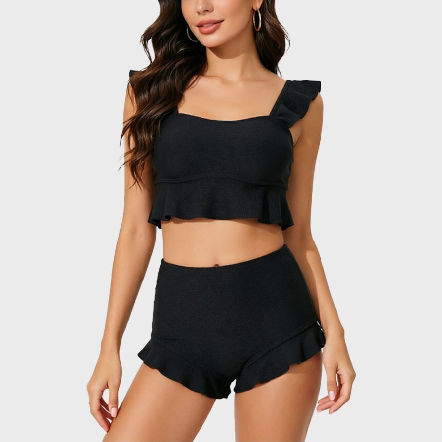 Slimming and Push-up Separate Swimwear with Boy Shorts