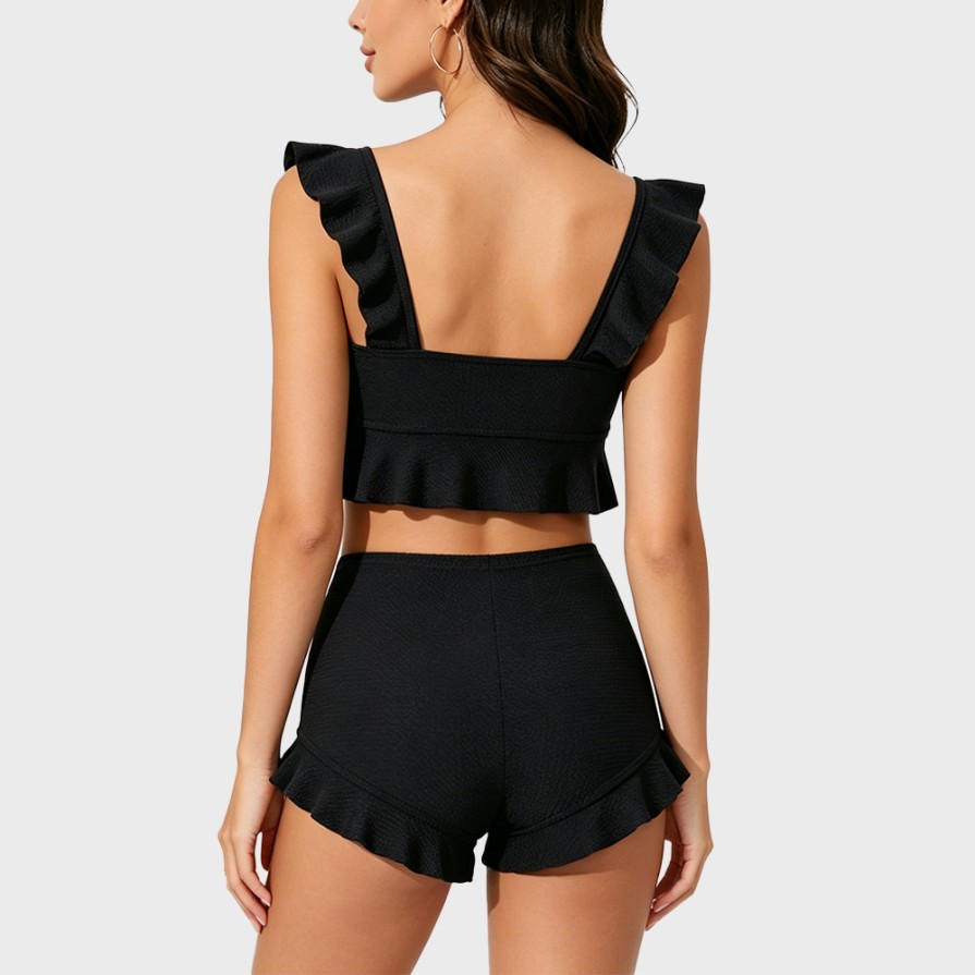 Slimming and Push-up Separate Swimwear with Boy Shorts