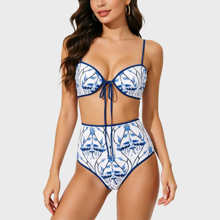 Retro Chinese Style Bikini Swimsuit
